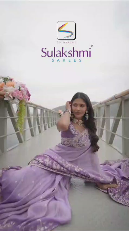 Dark Magenta Shahed Pure Tissue Silk Saree