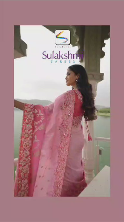 Rani Shahed Pure Tissue Silk Saree